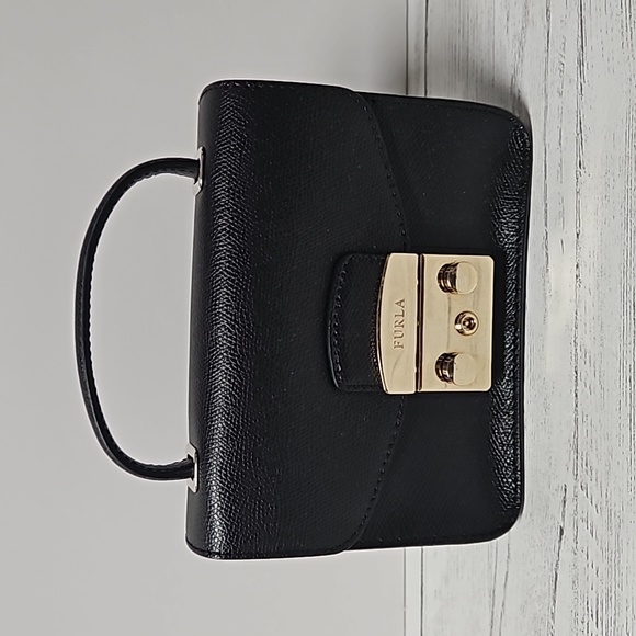 Furla Bags Furla Metropolis Top Handle Mini Purse In Black Poshmark